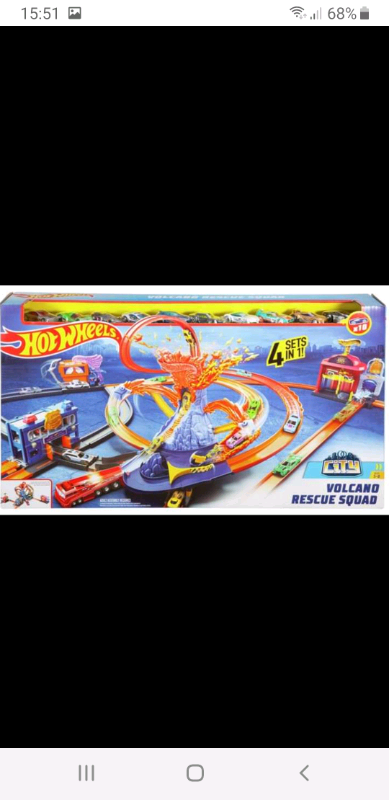 hot wheels city volcano set